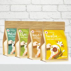 Izesített szemes kávé csomag - 4 íz egy csomagban